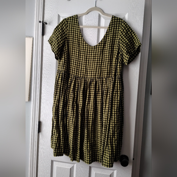 notPERFECTLINEN Dresses & Skirts - NotPerfectLinen Mama Dress Gingham XXL